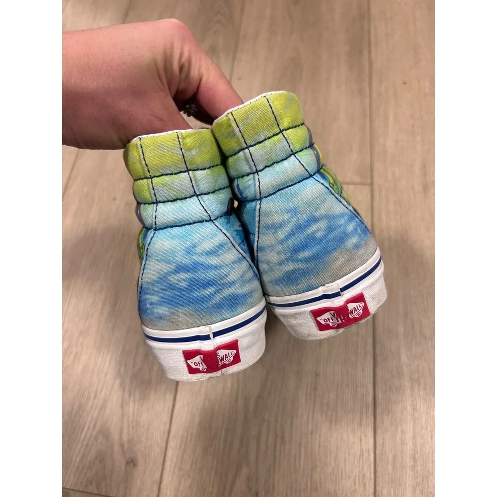 Vans Sk8-Hi SpongeBob SquarePants Tie Dye High Top Sneakers Womens 7 Mens 5.5
